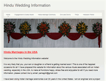 Tablet Screenshot of hinduwedding.info